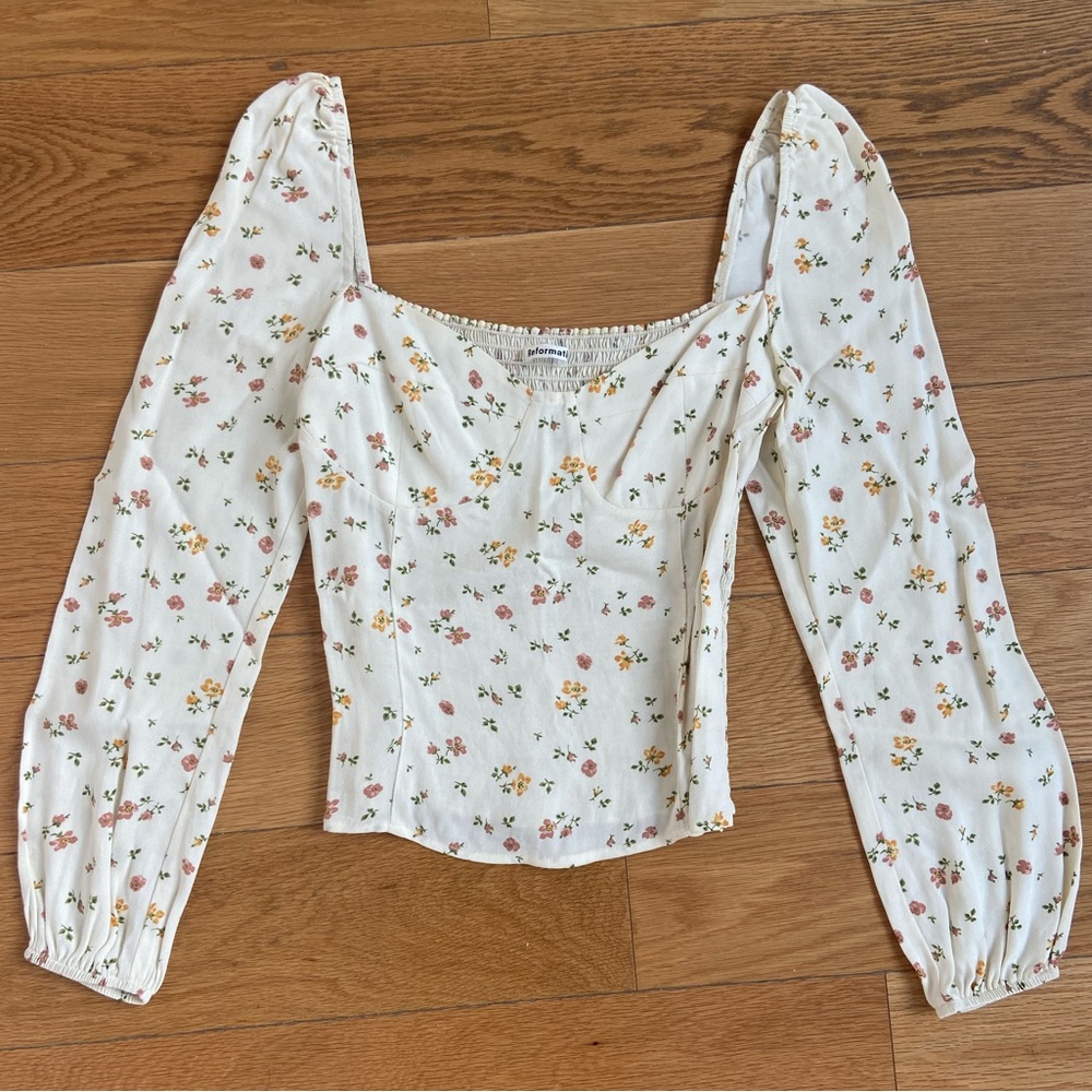 Reformation Reign Top in Bellagio Floral - worn once, perfect piece for fall